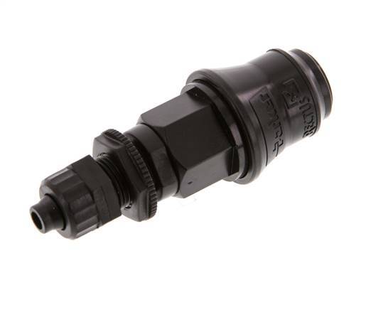 POM DN 5 Acoplamiento Tuerca de Unión 6x8 mm Mampara