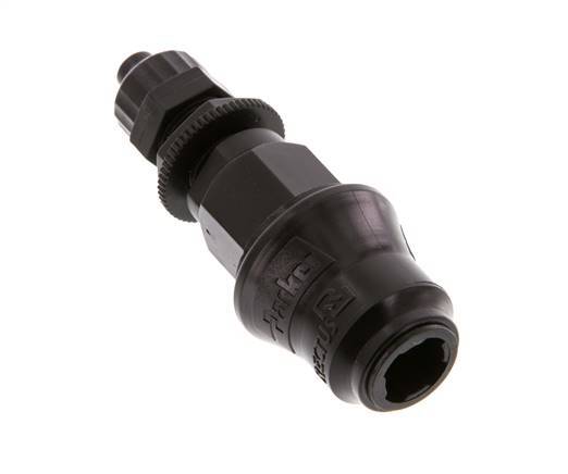 POM DN 5 Acoplamiento Tuerca de Unión 6x8 mm Mampara