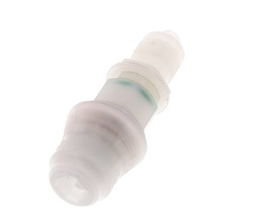 PVDF DN 5 Coupling Socket 6x8 mm Union Nut Bulkhead