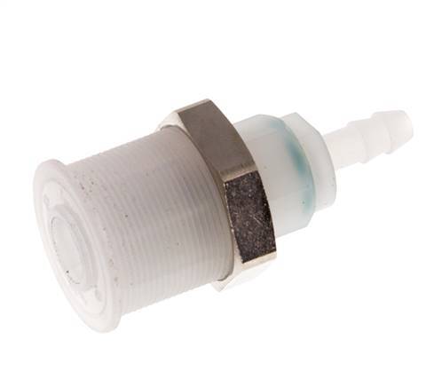 PVDF DN 5 Coupling Socket 6 mm Hose Pillar Pull-Off