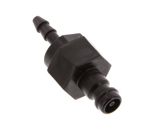 POM DN 5 Coupling Plug 4 mm Hose Pillar Double Shut-Off