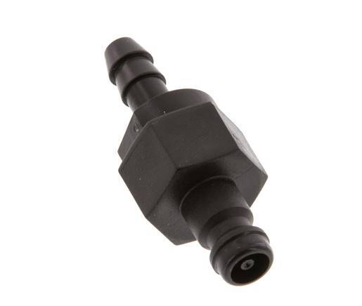 Tapón de acoplamiento POM DN 5 Pilar de manguera de 6 mm Cierre doble