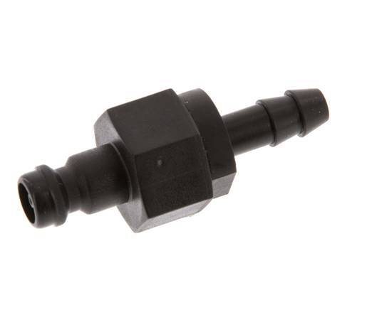 Tapón de acoplamiento POM DN 5 Pilar de manguera de 6 mm Cierre doble