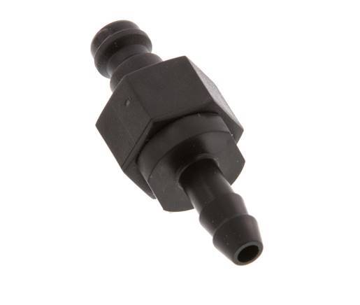 Tapón de acoplamiento POM DN 5 Pilar de manguera de 6 mm Cierre doble