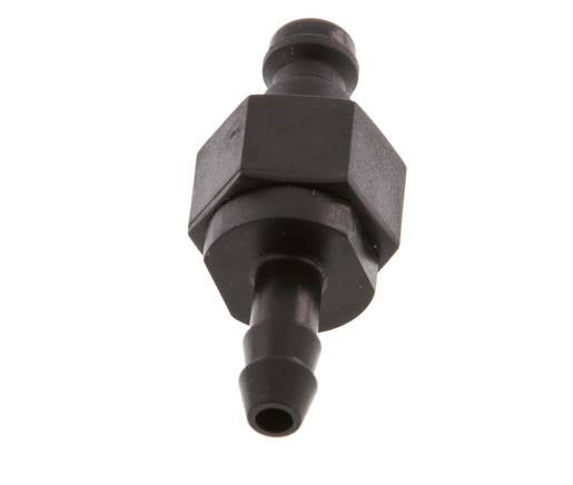 Tapón de acoplamiento POM DN 5 Pilar de manguera de 6 mm Cierre doble