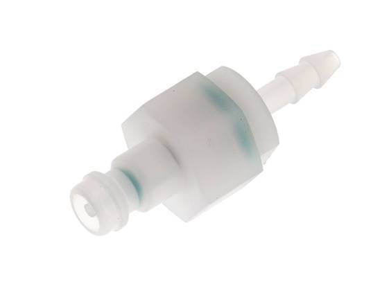 PVDF DN 5 Coupling Plug 4 mm Hose Pillar Double Shut-Off