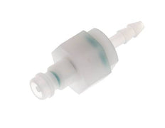 PVDF DN 5 Coupling Plug 4 mm Hose Pillar Double Shut-Off