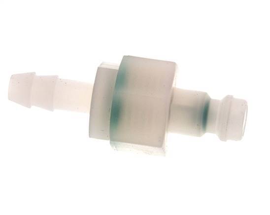 Tapón de acoplamiento de PVDF DN 5 Pilar de manguera de 6 mm Cierre doble