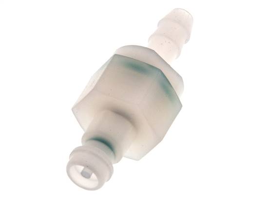 Tapón de acoplamiento de PVDF DN 5 Pilar de manguera de 6 mm Cierre doble