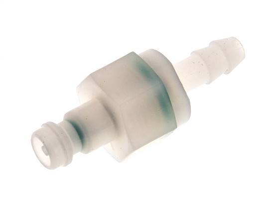 Tapón de acoplamiento de PVDF DN 5 Pilar de manguera de 6 mm Cierre doble