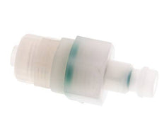 PVDF DN 5 Coupling Plug 6x8 mm Union Nut Double Shut-Off