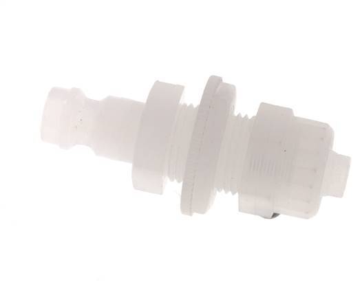 PVDF DN 5 Coupling Plug 6x8 mm Union Nut Bulkhead