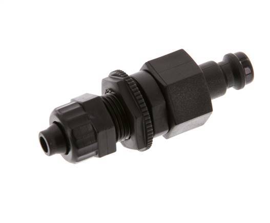 POM DN 5 Tapón de acoplamiento Tuerca de unión 6x8 mm Mampara de doble cierre