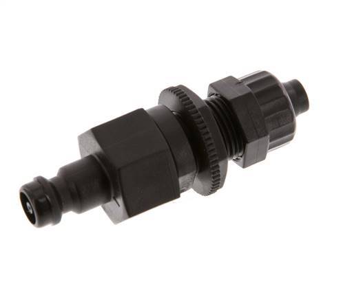 POM DN 5 Tapón de acoplamiento Tuerca de unión 6x8 mm Mampara de doble cierre