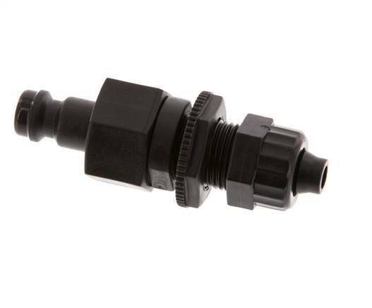 POM DN 5 Tapón de acoplamiento Tuerca de unión 6x8 mm Mampara de doble cierre