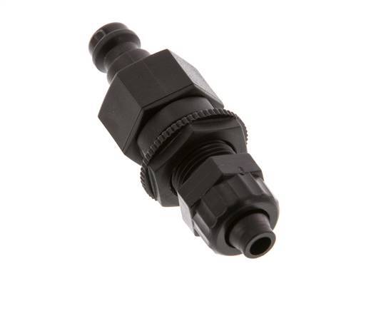 POM DN 5 Tapón de acoplamiento Tuerca de unión 6x8 mm Mampara de doble cierre