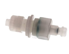 PVDF DN 5 Coupling Plug 6x8 mm Union Nut Bulkhead Double Shut-Off