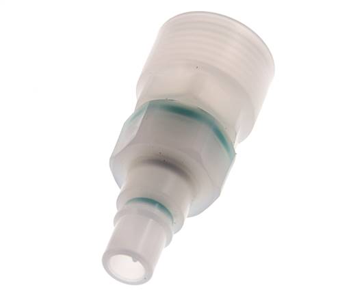 PVDF DN 7.2 Tapón de acoplamiento G 1/2 pulgadas rosca hembra doble cierre