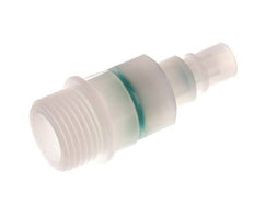 PVDF DN 7.2 Coupling Plug G 1/2 inch Male Threads Double Shut-Off