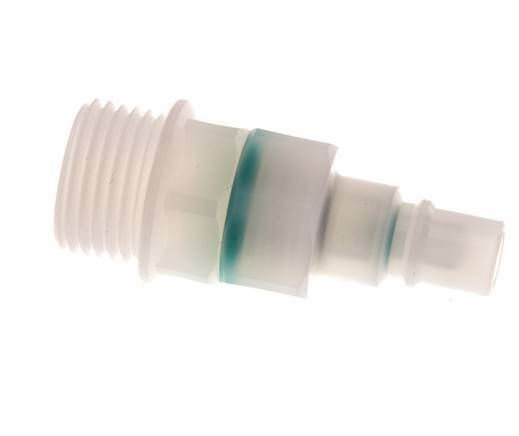 PVDF DN 7.2 Coupling Plug G 1/2 inch Male Threads Double Shut-Off