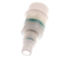 PVDF DN 7.2 Coupling Plug G 1/2 inch Male Threads Double Shut-Off