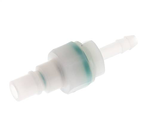 PVDF DN 7.2 Tapón de acoplamiento 6 mm Pilar de manguera Doble cierre