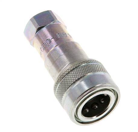 Acero DN 6.3 Acoplamiento hidráulico Enchufe G 1/4 pulgadas Rosca hembra ISO 7241-1 B D 14.2mm