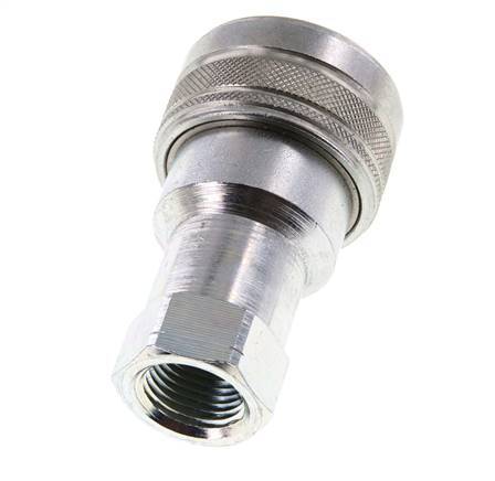 Acero DN 12.5 Acoplamiento hidráulico Enchufe de 1/2 pulgada Hembra NPT Rosca ISO 7241-1 B D 23.5mm