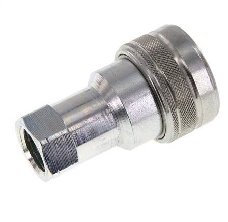 Acero DN 12.5 Acoplamiento hidráulico Enchufe de 1/2 pulgada Hembra NPT Rosca ISO 7241-1 B D 23.5mm