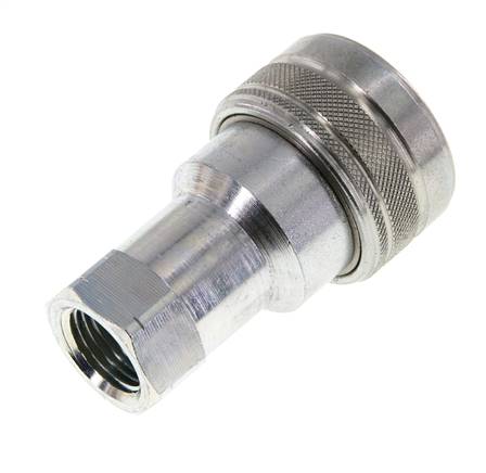 Acero DN 12.5 Acoplamiento hidráulico Enchufe de 1/2 pulgada Hembra NPT Rosca ISO 7241-1 B D 23.5mm