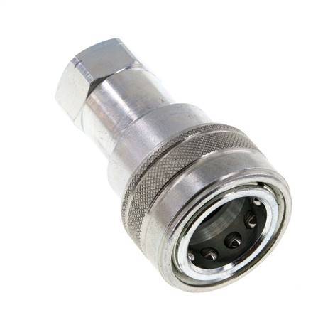 Acero DN 12.5 Acoplamiento hidráulico Enchufe de 1/2 pulgada Hembra NPT Rosca ISO 7241-1 B D 23.5mm