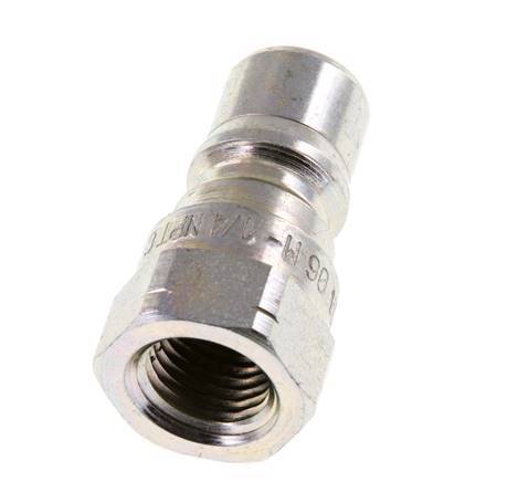 Acero DN 6.3 Acoplamiento hidráulico Enchufe de 1/4 de pulgada rosca hembra NPT ISO 7241-1 B D 14.2mm
