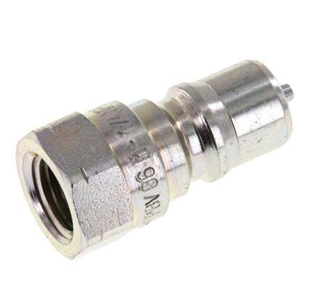 Acero DN 6.3 Acoplamiento hidráulico Enchufe de 1/4 de pulgada rosca hembra NPT ISO 7241-1 B D 14.2mm
