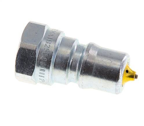 Acero DN 6.3 Acoplamiento hidráulico Enchufe G 1/4 pulgadas rosca hembra Eliminador de presión ISO 7241-1 B D 14.2mm