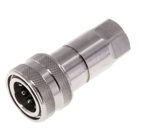 Acoplamiento hidráulico de acero inoxidable DN 6.3 Enchufe G 1/4 pulgadas rosca hembra ISO 7241-1 B D 14.2mm