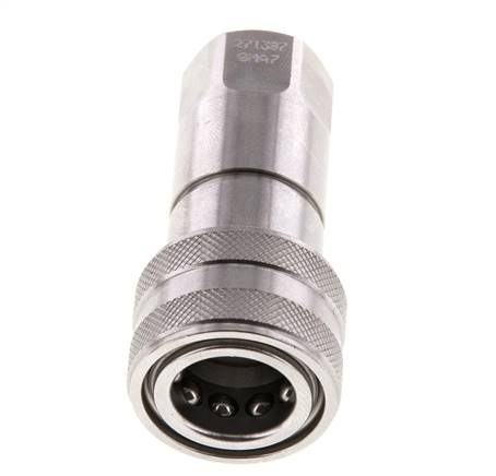 Acoplamiento hidráulico de acero inoxidable DN 6.3 Enchufe G 1/4 pulgadas rosca hembra ISO 7241-1 B D 14.2mm