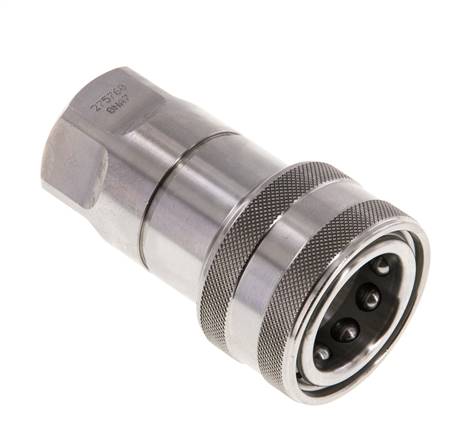 Acoplamiento hidráulico de acero inoxidable DN 12,5 Enchufe G 1/2 pulgadas rosca hembra ISO 7241-1 B D 23,5mm