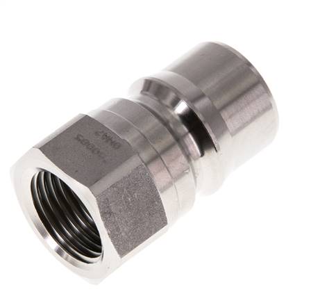 Acero inoxidable DN 12.5 Acoplamiento hidráulico Enchufe G 1/2 pulgada Rosca Hembra ISO 7241-1 B D 23.5mm