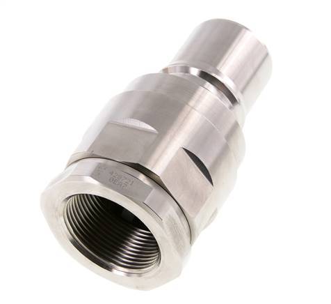 Acero inoxidable DN 40 Acoplamiento hidráulico Enchufe G 1 1/2 pulgadas Rosca hembra ISO 7241-1 B D 44,5mm