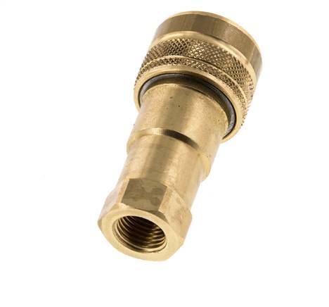 Acoplamiento hidráulico de latón DN 6.3 Enchufe G 1/4 pulgadas rosca hembra ISO 7241-1 B D 14.2mm
