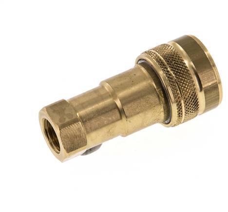 Acoplamiento hidráulico de latón DN 6.3 Enchufe G 1/4 pulgadas rosca hembra ISO 7241-1 B D 14.2mm
