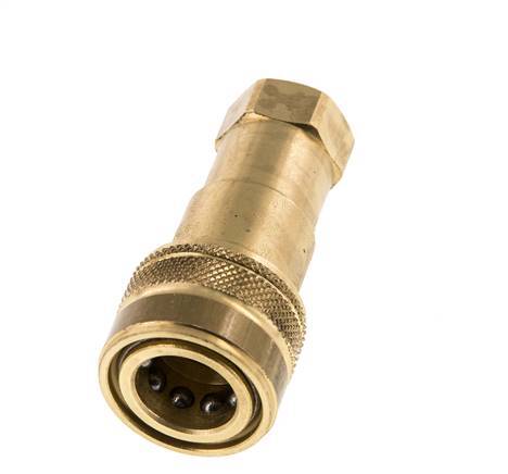 Acoplamiento hidráulico de latón DN 6.3 Enchufe G 1/4 pulgadas rosca hembra ISO 7241-1 B D 14.2mm