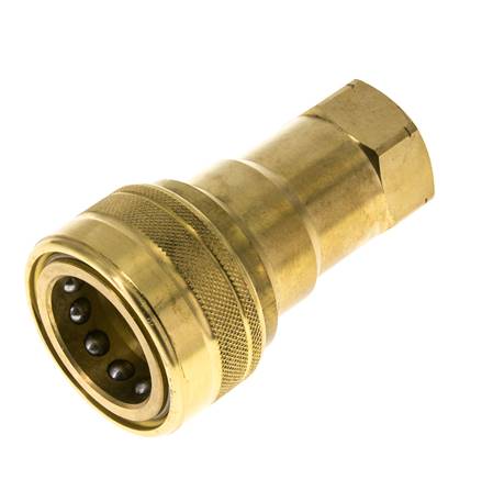 Acoplamiento hidráulico de latón DN 20 con rosca NPT hembra de 3/4 de pulgada ISO 7241-1 B D 31,4mm