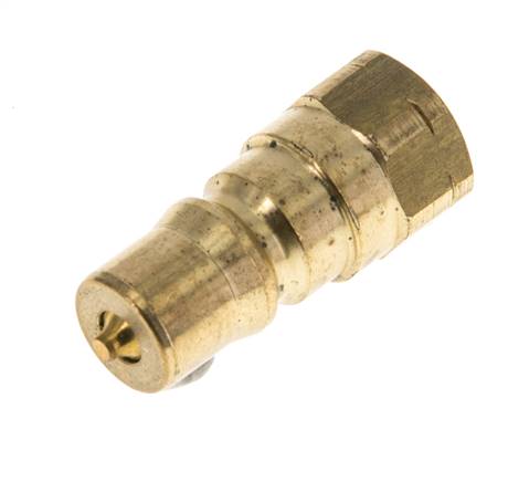 Acoplamiento hidráulico de latón DN 5 Tapón de rosca NPT hembra de 1/8 de pulgada ISO 7241-1 B D 10,9mm