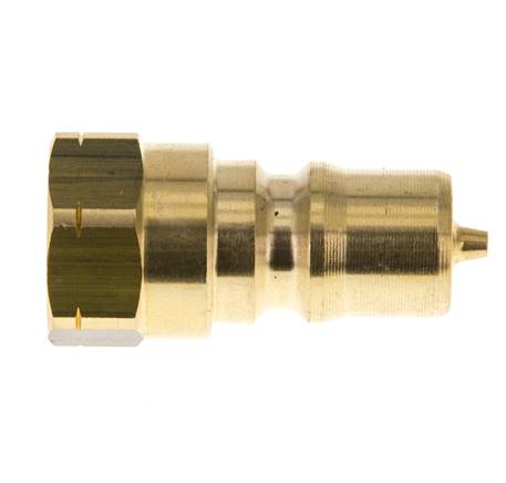 Acoplamiento hidráulico de latón DN 6.3 Enchufe de 1/4 de pulgada hembra NPT ISO 7241-1 B D 14.2mm