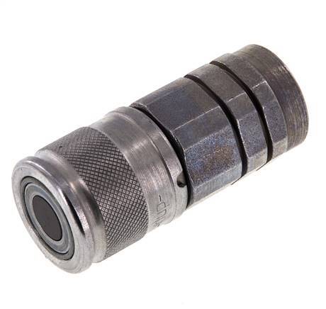 Acero DN 10 Boca Hidráulica de Cara Plana G 3/8 pulgadas Rosca Hembra ISO 16028 D 19,7mm