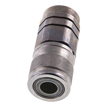 Acero DN 10 Boca Hidráulica de Cara Plana G 3/8 pulgadas Rosca Hembra ISO 16028 D 19,7mm