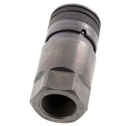 Steel DN 12.5 Flat Face Hydraulic Socket G 3/4 inch Female Threads ISO 16028 D 24.5mm