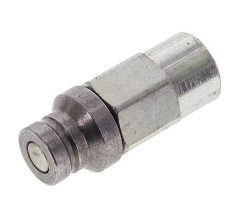 Steel DN 4 Flat Face Hydraulic Plug G 1/8 inch Female Threads D 13.5mm