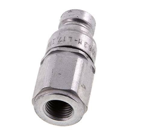 Acero DN 6.3 Enchufe hidráulico de cara plana G 1/4 pulgadas rosca hembra ISO 16028 D 16.2mm